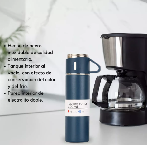 Set Termos+3 Tazas 500 Ml Caliente/Frio ™